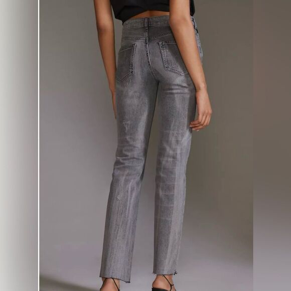 Pilcro High-Rise Vintage Straight Jeans in Carbon - Picture 3 of 5